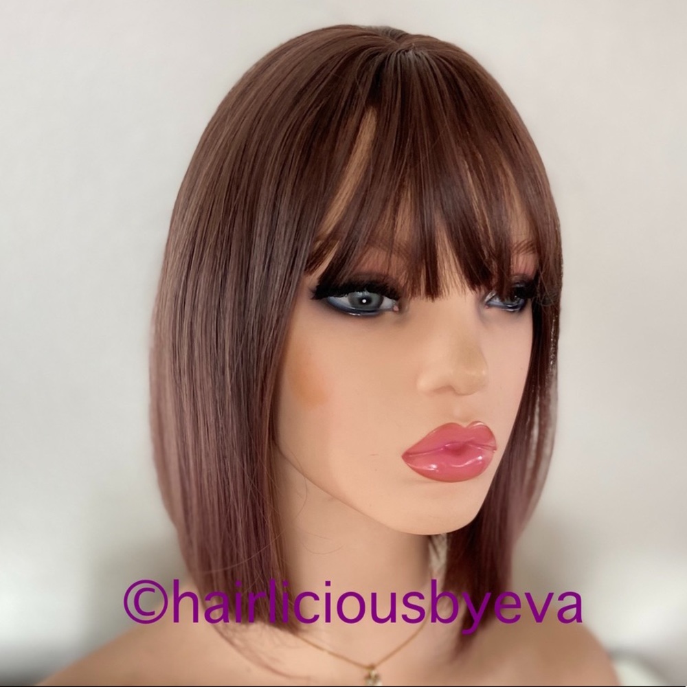 Bob wig with bangs short - Picture 6 of 7
